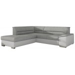 Γωνιακός καναπές Versus-Γκρι ανοιχτό - Λευκό-Αριστερή