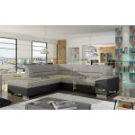 Γωνιακός καναπές Versus-Γκρι ανοιχτό - Λευκό-Αριστερή