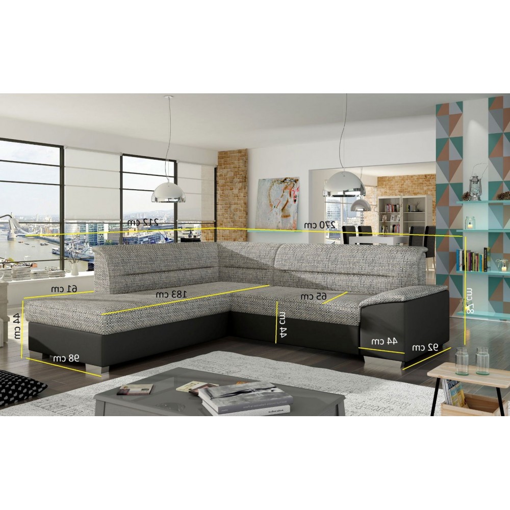 Γωνιακός καναπές Versus-Μπεζ-Αριστερή