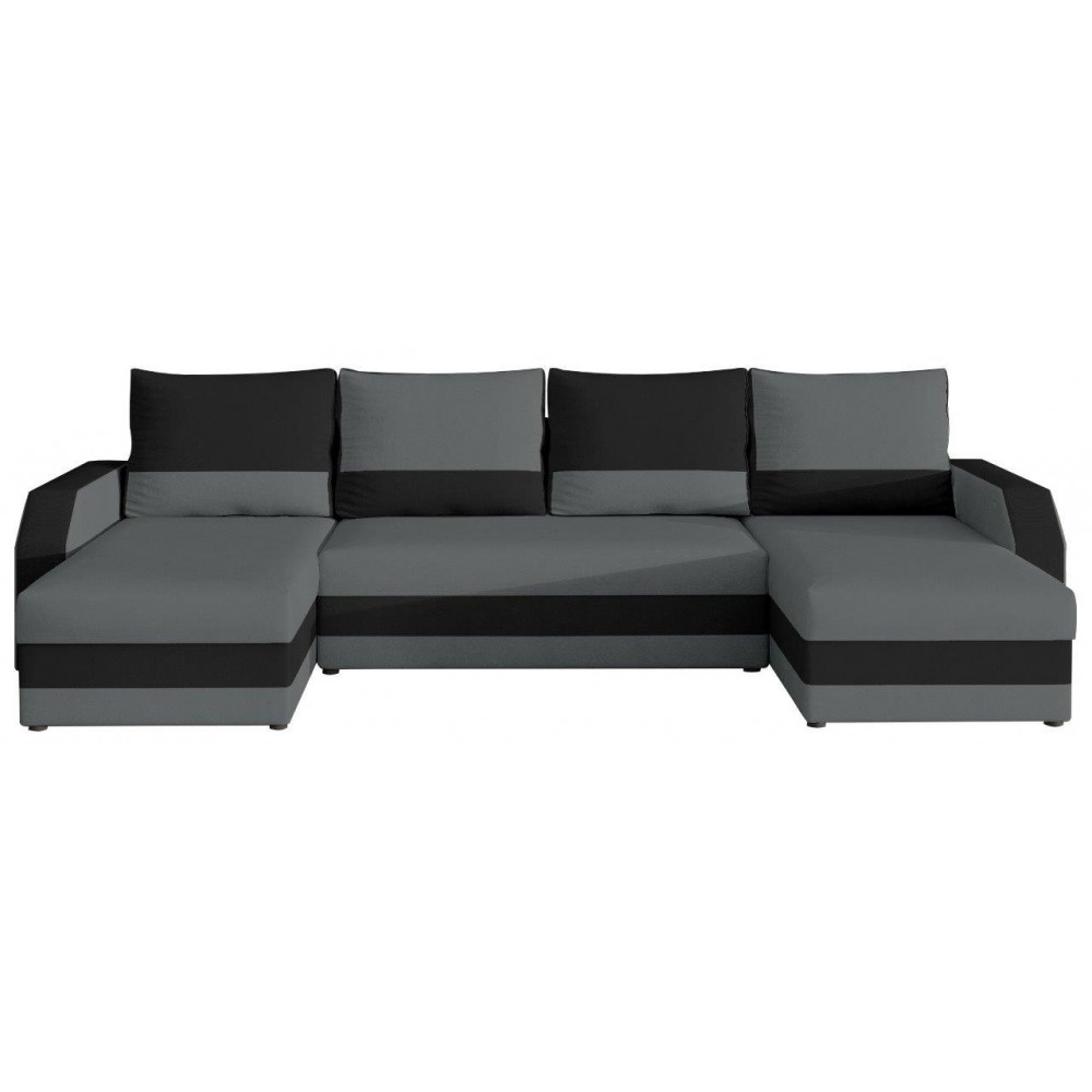 Γωνιακός καναπές Marta-Γκρι - Μαύρο