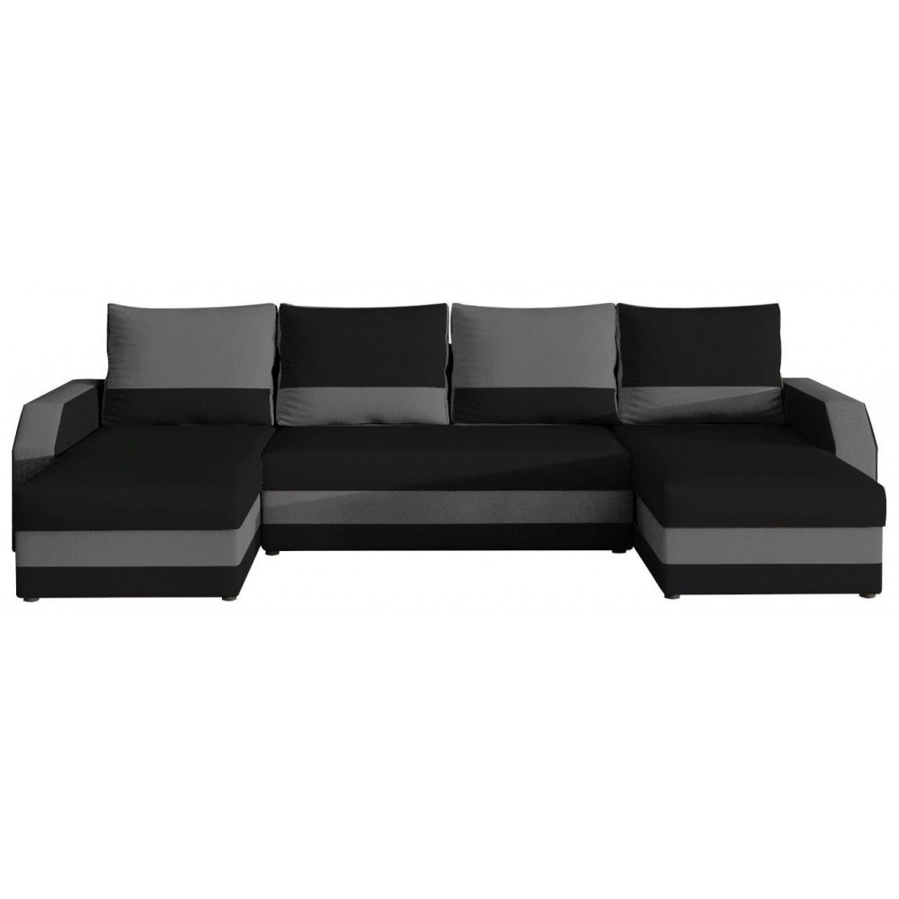 Γωνιακός καναπές Marta-Μαύρο - Γκρι