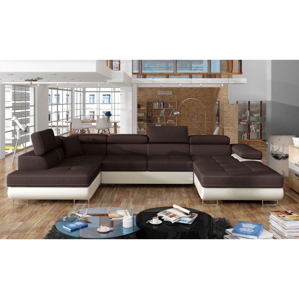 Γωνιακός καναπές Romeo-Αριστερή-Καφέ