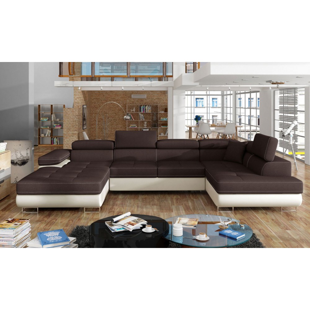 Γωνιακός καναπές Romeo-Δεξιά-Καφέ