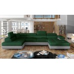 Γωνιακός καναπές Romeo-Αριστερή-Πράσινο - Γκρι