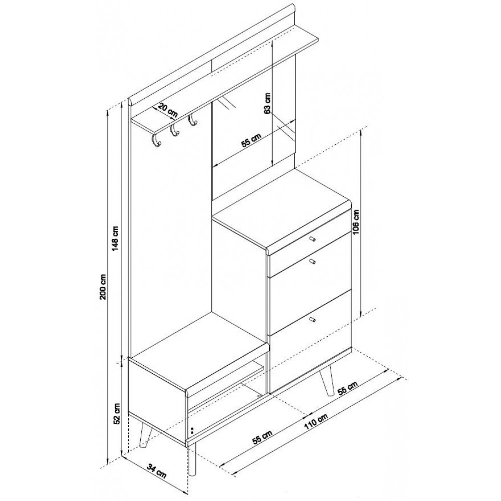 Έπιπλο εισόδου Gusto