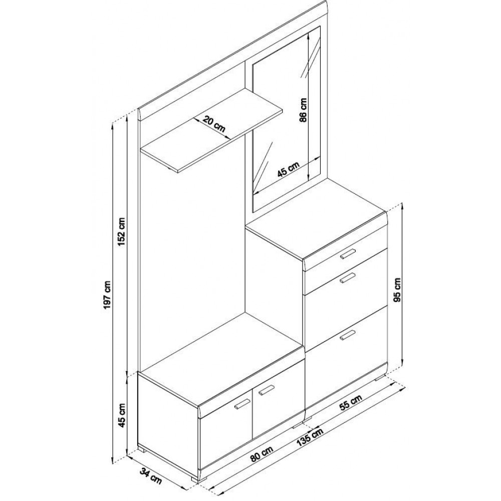 Έπιπλο εισόδου Scarlet