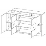 Μπουφές Oak-Leuko Fusiko