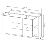 Μπουφές Oak-Leuko Fusiko