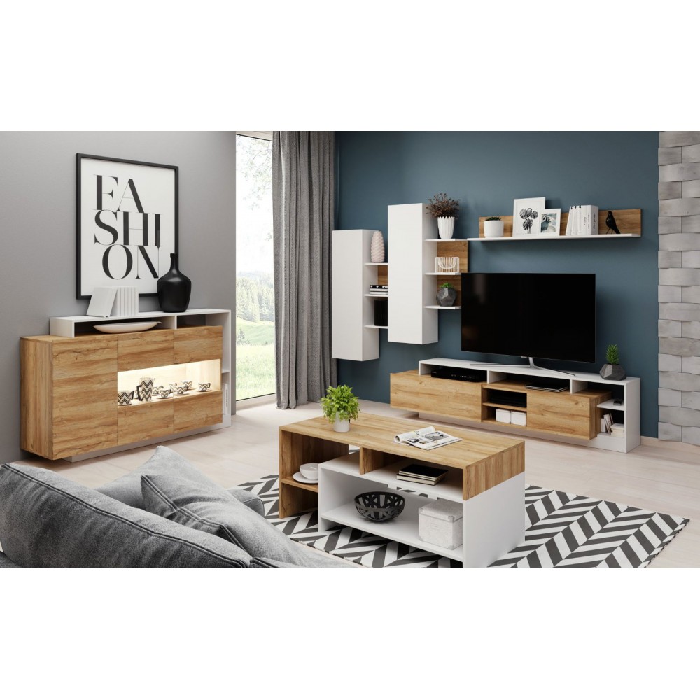 Μπουφές Oak-Leuko Fusiko