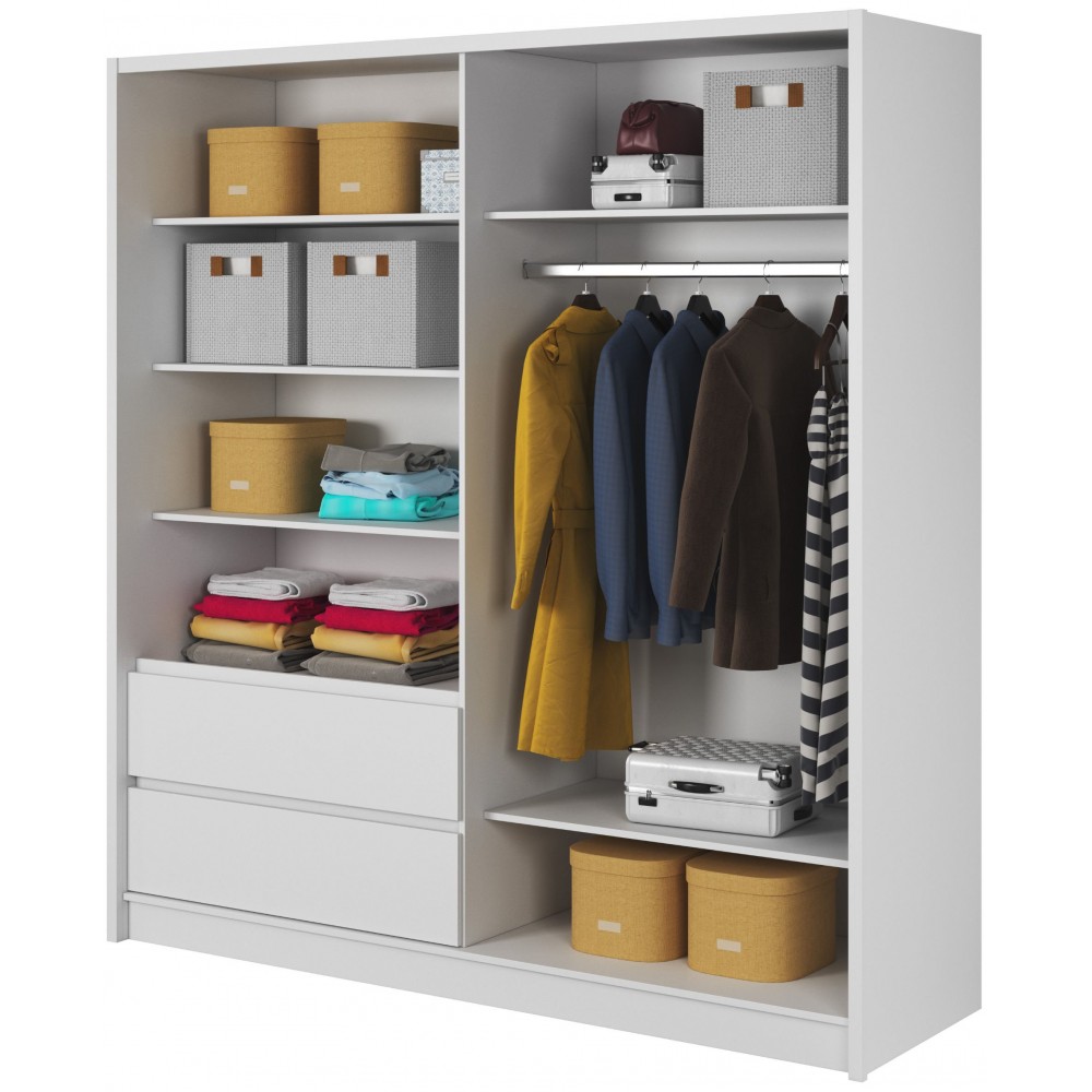 Ντουλάπα Portal-Leuko-Μήκος: 130 εκ.