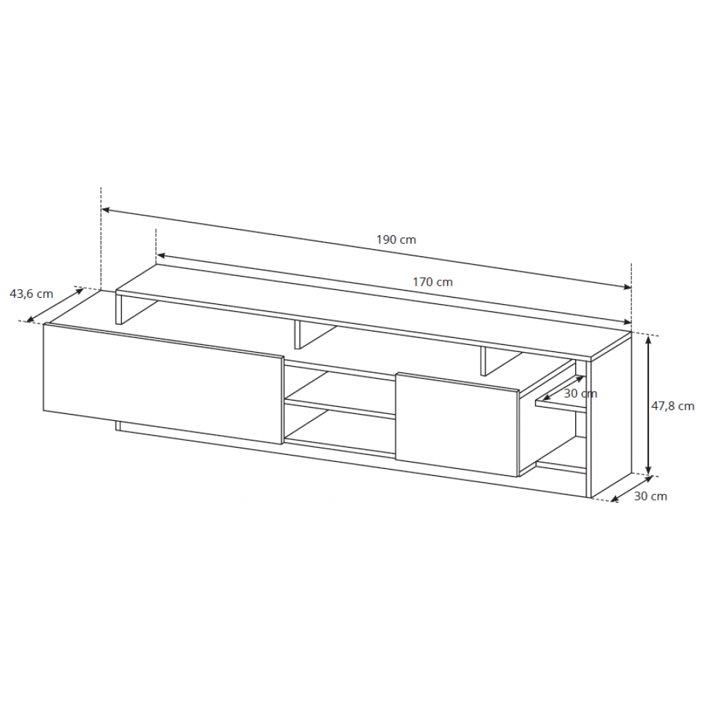 Φωτισμός LED για μπουφέ Oak