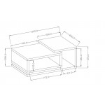 Τραπεζάκι σαλονιού Bron plus 120x60x40