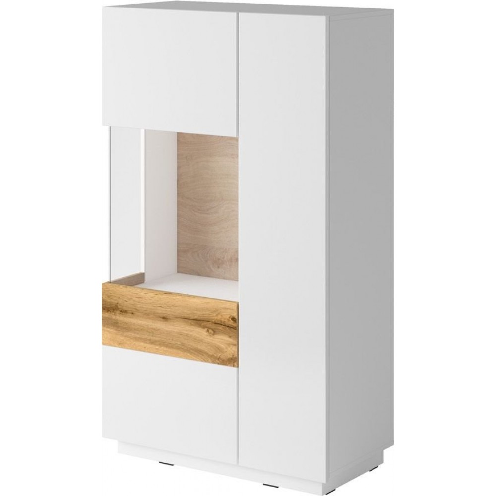 Βιτρίνα χαμηλή Selki-Leuko Fusiko-Aristera