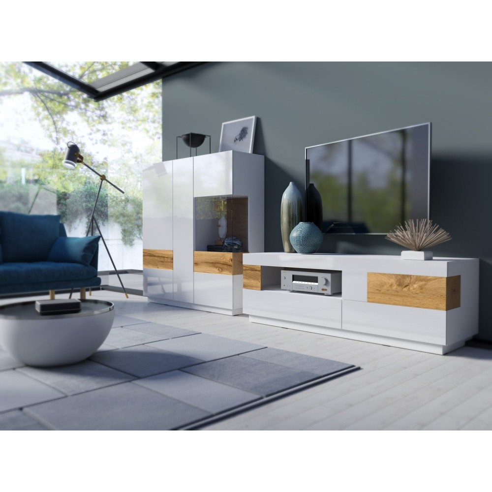 Βιτρίνα χαμηλή Selki 80x40x139