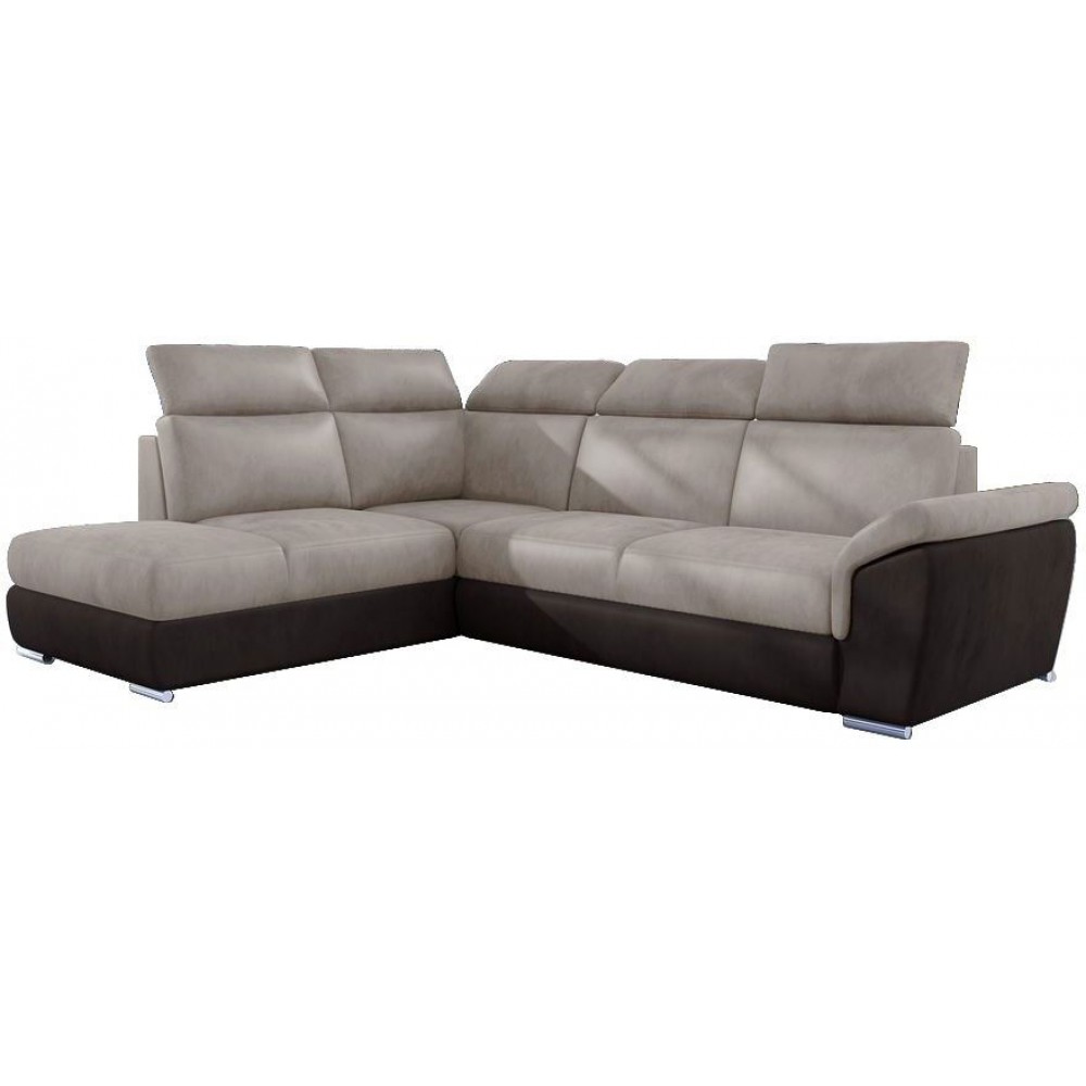 Γωνιακός καναπές Lorenzo-Αριστερή-Kafe - Mpez