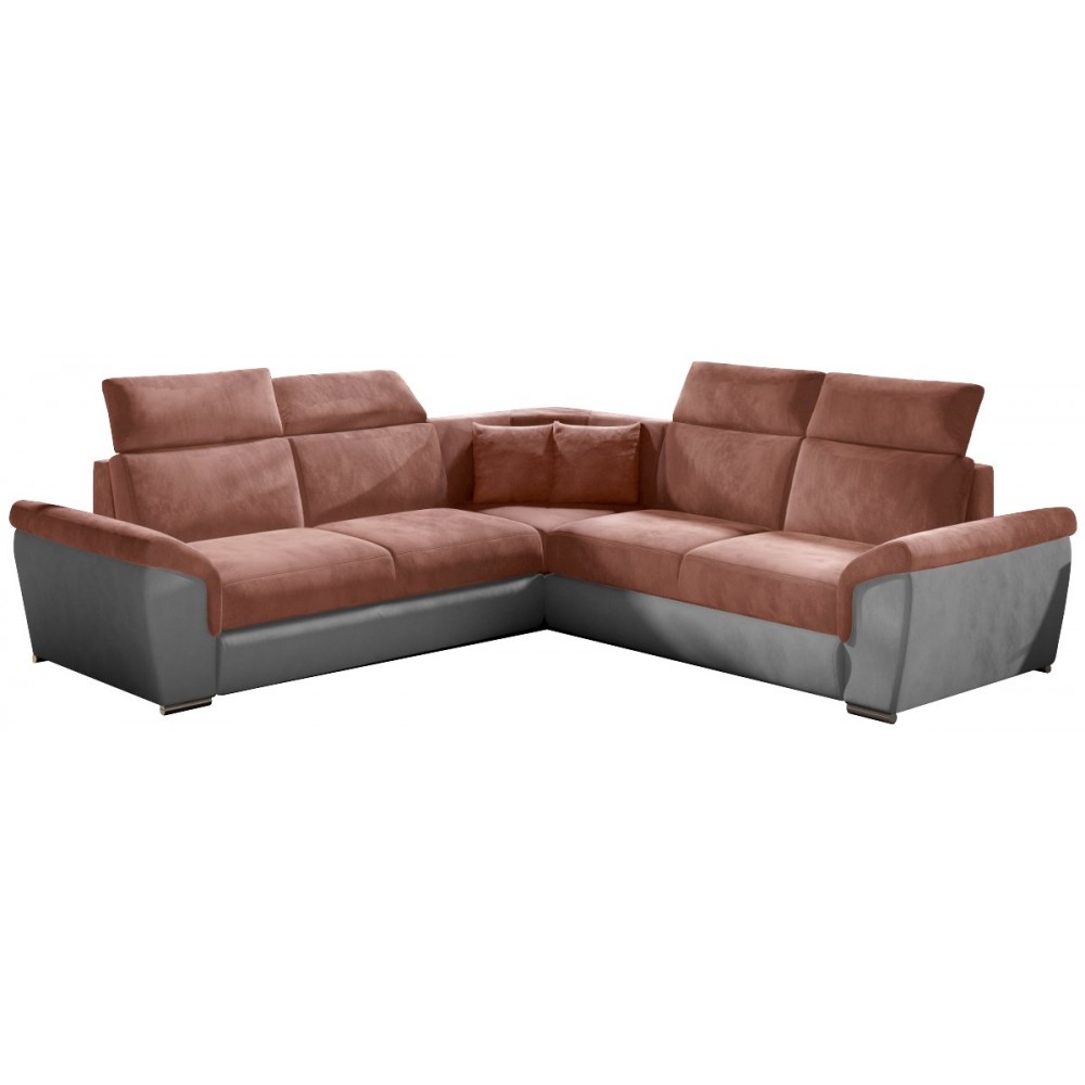 Γωνιακός καναπές Marabu-gkri anoixto - kokkino