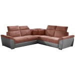 Γωνιακός καναπές Marabu-gkri anoixto - kokkino