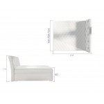 Επενδεδυμένο κρεβάτι Baltimore με στρώμα και ανώστρωμα-180 x 200-Leuko