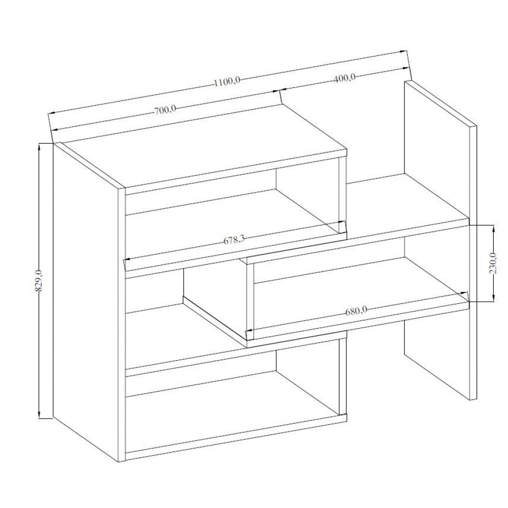 Βιβλιοθήκη Charlot mini 72.5x24x83