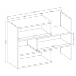 Βιβλιοθήκη Charlot mini 72.5x24x83