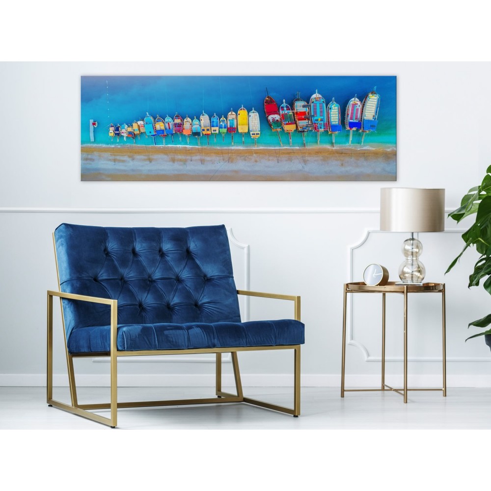 Πίνακας - Colourful Boats (1 Part) Narrow 120x40