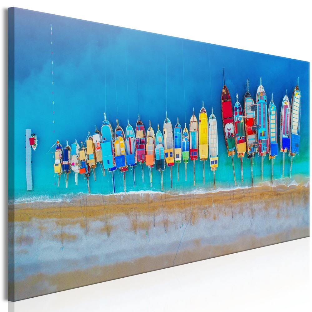 Πίνακας - Colourful Boats (1 Part) Narrow 120x40