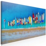 Πίνακας - Colourful Boats (1 Part) Narrow 120x40