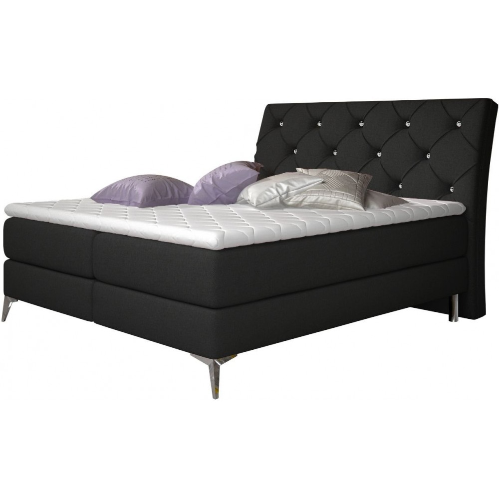 Επενδυμένο κρεβάτι Ethel με στρώμα και ανώστρωμα-160 x 200-Mauro